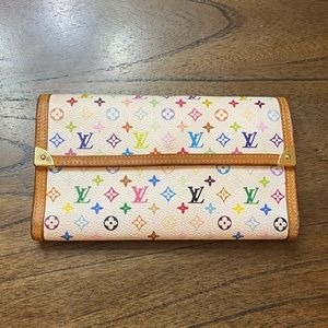 🌈 Multicolored Luis Vuitton large wallet
